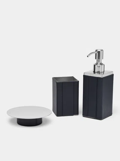 Cassigoli Miramare Leather Bath Collection (set Of 3)  Abask Gift Set In Blue