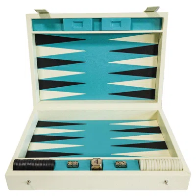 Pre-owned Cassigoli White Backgammon Box Game