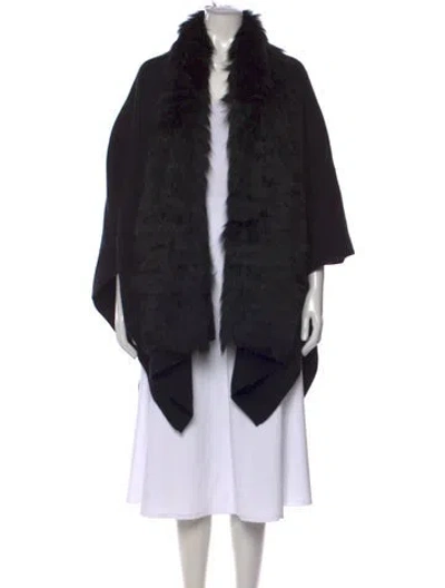 Pre-owned Cassin Cashmere Open Front Sweater In Black