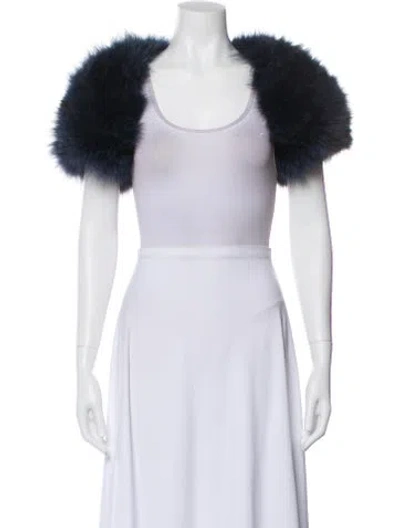 Pre-owned Cassin Faux Fur Bolero In Black