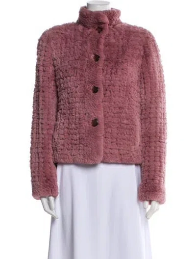Pre-owned Cassin Faux Fur Coat In Pink