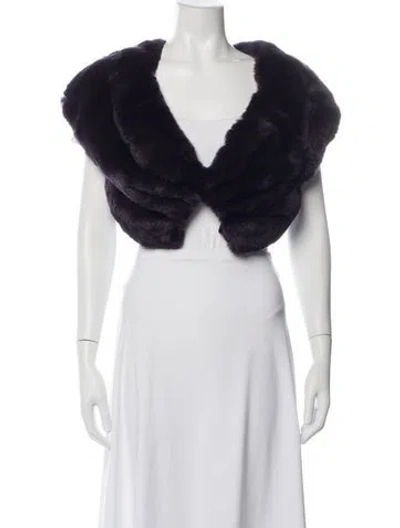 Pre-owned Cassin Faux Fur Jacket In Purple