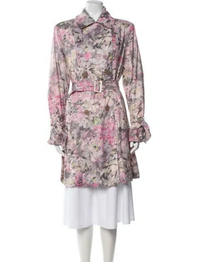 Pre-owned Cassin Floral Print Jacket In Pink