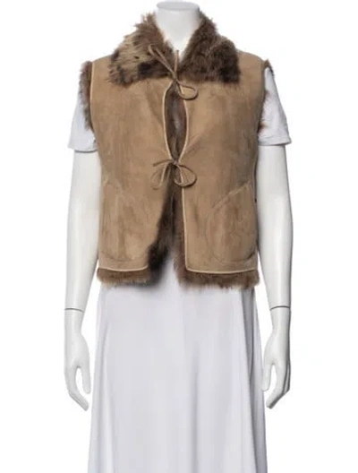 Pre-owned Cassin Leather Vest In Neutral
