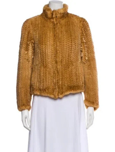 Pre-owned Cassin Mink Faux Fur Jacket In Neutral