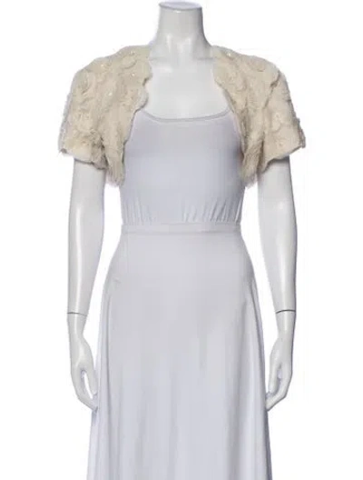Pre-owned Cassin Patterned Bolero In Neutrals