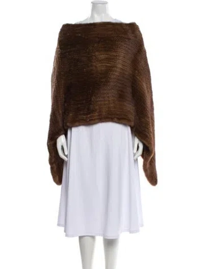 Pre-owned Cassin Poncho In Brown