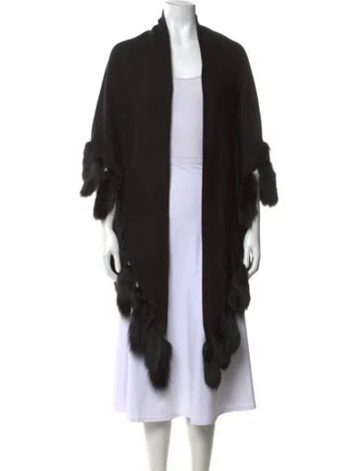 Pre-owned Cassin Silk Open Front Sweater In Black