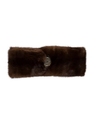 Pre-owned Cassin Winter Headband In Brown