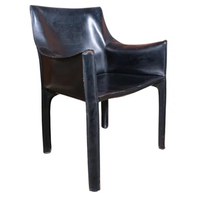 Pre-owned Cassina 1980's Mario Bellini For  Cab 413 Armchair In Black