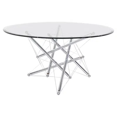 Pre-owned Cassina 1980s Model 714 Tensegrity Chromed Steel Coffee Table By Theodore Waddell In Gray