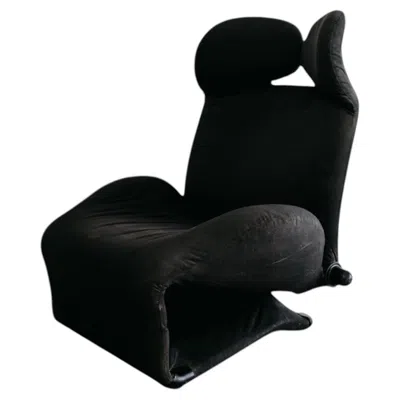 Pre-owned Cassina 1980s Toshiyuki Kita "wink" Chaise.  Design Postmodern Lounge In Black