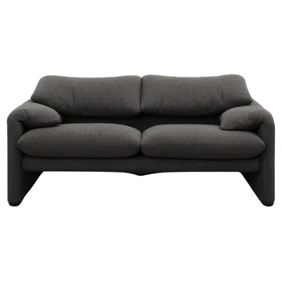 Pre-owned Cassina 2-seat Maralunga Sofa By Vico Magistretti, Italy, 1990 In Black