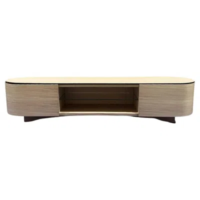Pre-owned Cassina 558 Rondos Credenza In Oak- 2 Drawers With Open Compartment In Brown