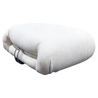 Pre-owned Cassina 944 Soriana Ottoman In Tess Look Bianco By  In Gray