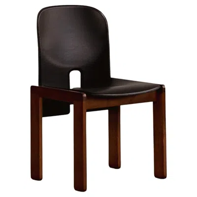 Pre-owned Cassina Afra & Tobia Scarpa "121" Chair For , Black Leather, 1965
