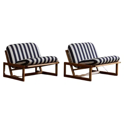 Pre-owned Cassina Afra & Tobia Scarpa “carlotta” Easy Chairs For , 1967, Set Of 2 In Brown