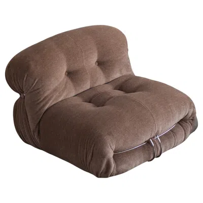 Pre-owned Cassina Afra & Tobia Scarpa “soriana” Easy Chair For , Taupe Alpaca Wool, 1969 In Brown