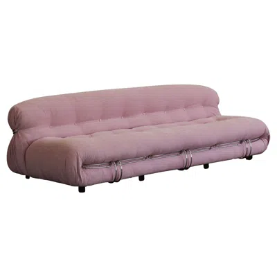 Pre-owned Cassina Afra & Tobia Scarpa “soriana” Sofa For , Pink, 1969 In Brown