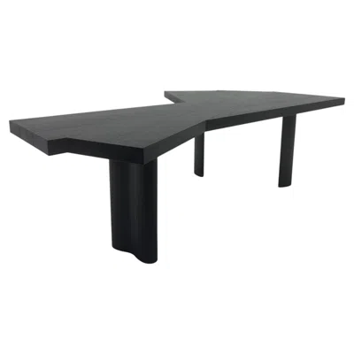 Pre-owned Cassina Black Oak Ventaglio Dining Table Or Desk By Charlotte Perriand For