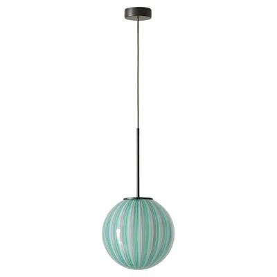 Pre-owned Cassina Bollicosa Small Pendant Lamp, Blown Glass, Mid-century Style In Blue