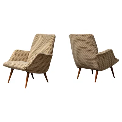 Pre-owned Cassina Carlo Di Carli  Italian Modern Lounge Chairs For Com In Brown