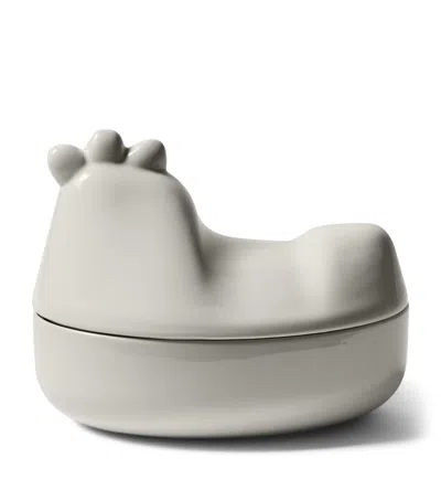 Cassina Ceramic Taac Chicken Container In Gray