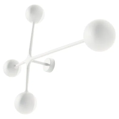 Pre-owned Cassina Charles And Ray Eames Dot Pattern White Light Applique 4 Spheres Lamp By
