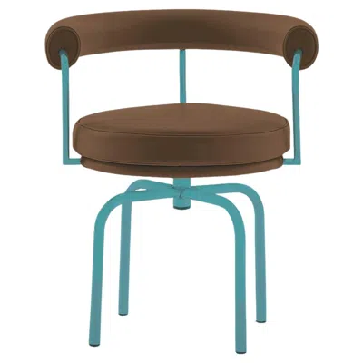 Pre-owned Cassina Charlotte Perriand Lc7 Leather Chair By , Modern Italian Design In Gray