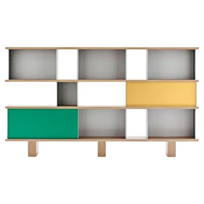 Pre-owned Cassina Charlotte Perriand Nuage Shelving Unit, Wood And Aluminium By  In Brown