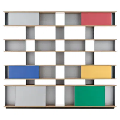Pre-owned Cassina Charlotte Perriand Nuage Shelving Unit, Wood And Aluminium By  In Brown