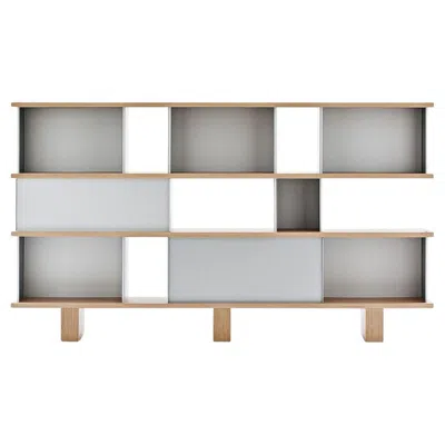 Pre-owned Cassina Charlotte Perriand Nuage Shelving Unit, Wood And Aluminium By  In Brown
