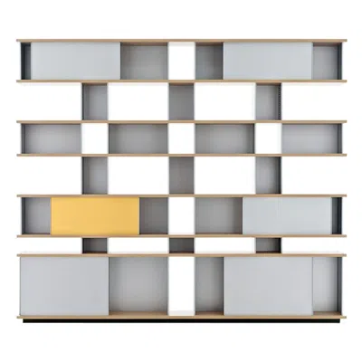 Pre-owned Cassina Charlotte Perriand Nuage Shelving Unit, Wood And Aluminium By  In Brown