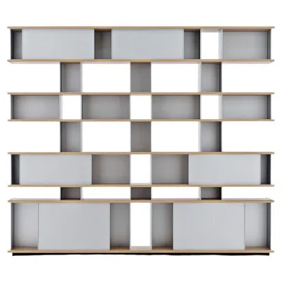 Pre-owned Cassina Charlotte Perriand Nuage Shelving Unit, Wood And Aluminium By  In Brown