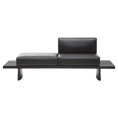 Pre-owned Cassina Charlotte Perriand Refolo Modular Sofa, Wood And Black Leather By