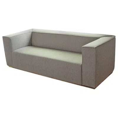 Pre-owned Cassina Contemporary Modernist  Italy Plush Gray Sofa On Chrome Base
