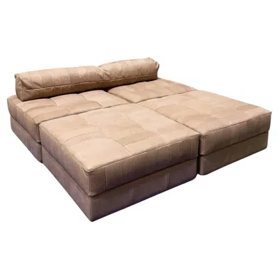 Pre-owned Cassina Ds 1088/05 Hocker Pair By De Sede In Beige