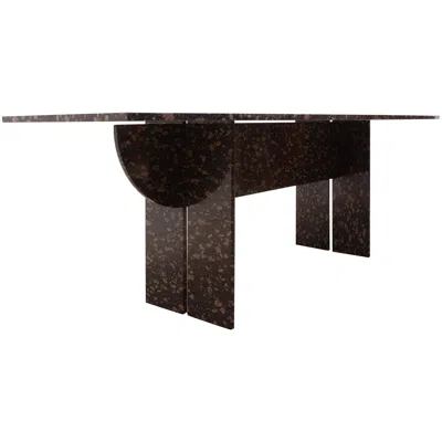 Pre-owned Cassina Floating Black And Gold Fossil Marble Dining, Conference Table, 1970s, Italy