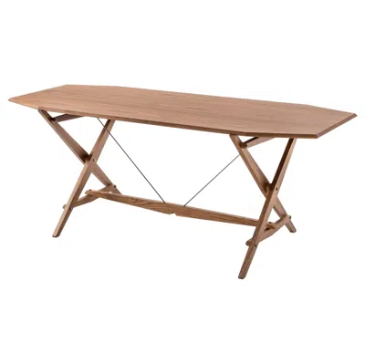 Pre-owned Cassina Franco Albini Cavalletto Table For , Italy, New In Brown
