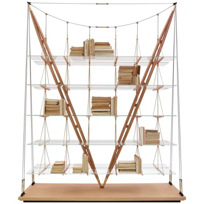 Pre-owned Cassina Franco Albini Veliero Bookcase For , Italy, New In Brown