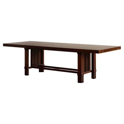 Pre-owned Cassina Frank Lloyd Wright “608 Taliesin” Dining Table For , Walnut, 1925 In Brown