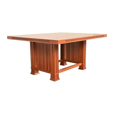 Pre-owned Cassina Frank Lloyd Wright For  Arts & Crafts Cherry Wood Dining Table In Brown