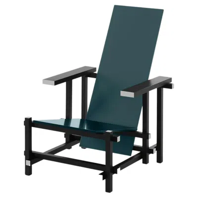 Pre-owned Cassina Gerrit Rietveld Zeilmaker Version Of Black Red And Blue For , Italy New