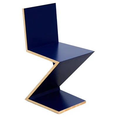 Pre-owned Cassina Gerrit Rietveld Zig Zag Chair By , Mid-century Modern Design In Brown