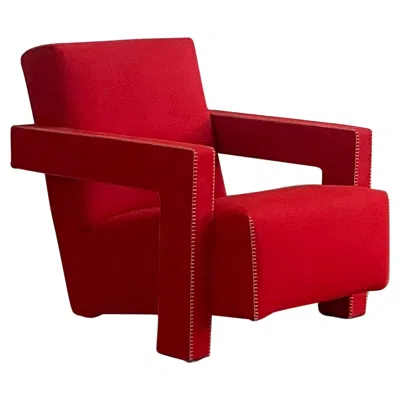 Pre-owned Cassina Gerrit Thomas Rietveld "utrecht" Armchair For , 1935 In Red