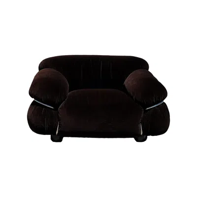 Pre-owned Cassina Gianfranco Frattini Brown Alpaca Velvet Sesann Lounge Chair For , 1972