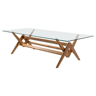 Pre-owned Cassina Huge Pierre Jeanneret 056 Capitol Complex Table For , Italy, New In Brown
