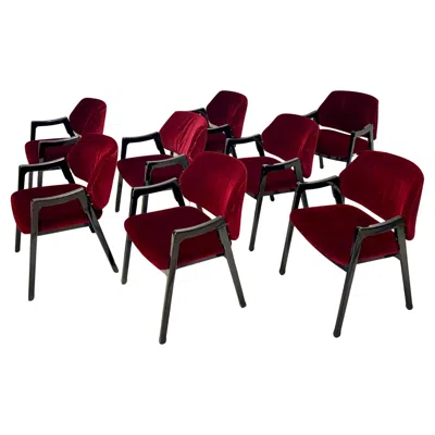 Pre-owned Cassina Ico Parisi, Eight Armchairs Mod. 814, Prod. , 1961 In Brown