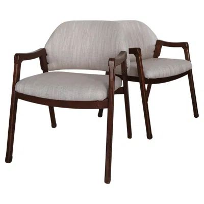 Pre-owned Cassina Ico Parisi Italian Midcentury Fabric Wood Armchair Model 814 For , 1960s In Brown