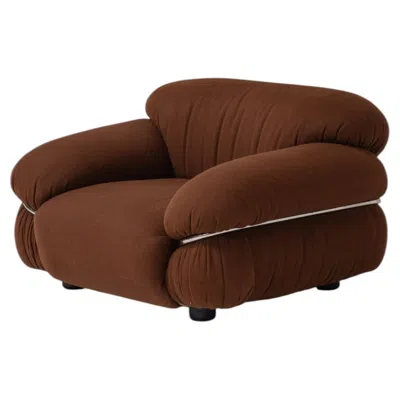Pre-owned Cassina Iconic Sesann Lounge Chair By Gianfranco Frattini For , 1970s In Brown